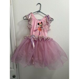 Vintage 90s Disney Kids Minnie Mouse Ballet Tutu Costume Pink Dance Rare HTF